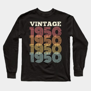 70th Birthday Gift 70 years Vintage 1950 Men Women Long Sleeve T-Shirt